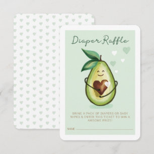 Heilige Guacamole Cute & Fun Avocado Diaper Raffle Informatiekaartje