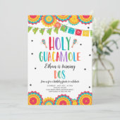 Heilige Guacamole Dos 2e Verjaardag Cactus Fiesta Kaart (Staand voorkant)