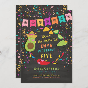 Heilige Guacamole Fiesta Birthday Uitnodiging