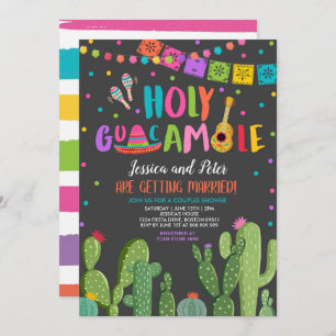 Heilige Guacamole Fiesta Cactus Couples Shower Kaart