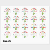 Heilige Guacamole fiesta-Sticker Cactus Ronde Sticker (Vel)