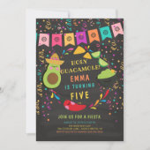 Heilige Guacamole Fiesta Verjaardag Uitnodiging (Voorkant)