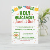 Heilige Guacamole First Birthday Fiesta Kaart (Staand voorkant)