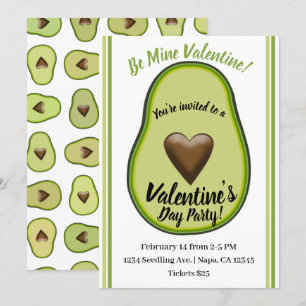 Heilige Guacamole Heart Avocado Valentijnse Partij Kaart