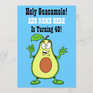 Heilige guacamole iemand wordt 40 avocado kaart