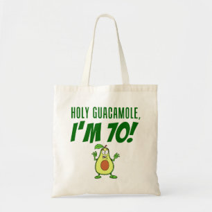 Heilige Guacamole ik ben 70 Cartoon Avocado Tote Bag