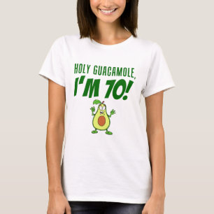 Heilige Guacamole I'm 70 Cartoon Avocado T-shirt