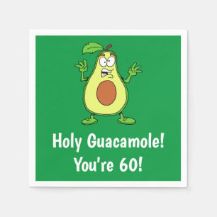 Heilige Guacamole Je bent 60 Funny Avocado Napkins Servet