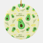 Heilige Guacamole schatteavocado Keramisch Ornament (Achterkant)