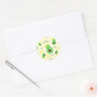 Heilige Guacamole schatteavocado Ronde Sticker