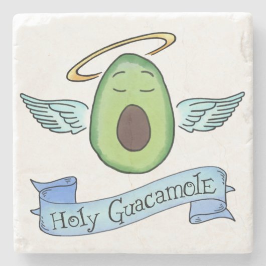 Heilige Guacamole Stenen Onderzetter (Voorkant)
