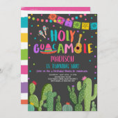 Heilige Guacamole Uno 1ste verjaardag Cactus Fiest Kaart (Voorkant / Achterkant)