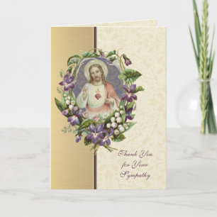 Heilige Hart Jezus Katholieke Condoleance Dank Je Bedankkaart
