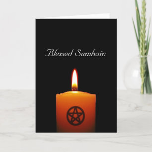 Heilige Heidense Kaars Samhain met Pentacle Kaart