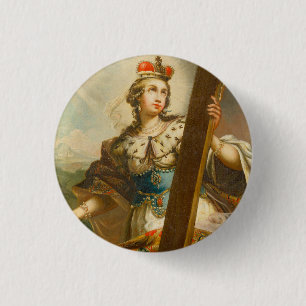 Heilige Helena met het Ware Kruis Heilige Kunst Ronde Button 3,2 Cm