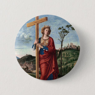 Heilige Helena met het Ware Kruis Heilige Kunst Ronde Button 5,7 Cm
