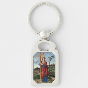 Heilige Helena met het Ware Kruis Heilige Kunst Sleutelhanger