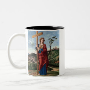 Heilige Helena met het Ware Kruis Heilige Kunst Tweekleurige Koffiemok