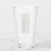 Heilige Hildegard van Bingen Middeleeuwse Mystieke Glas (Achterkant)