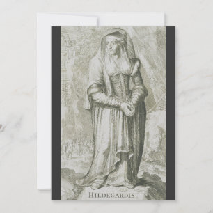 Heilige Hildegard van Bingen Middeleeuwse Mystieke Kaart