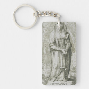 Heilige Hildegard van Bingen Middeleeuwse Mystieke Sleutelhanger