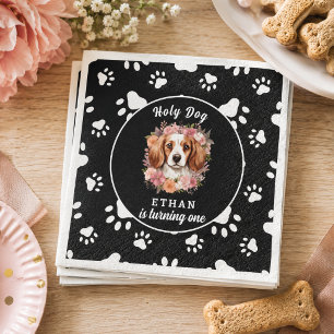 Heilige Hond, Ik Ben Eén Hond Meisje 1e Verjaard Servet