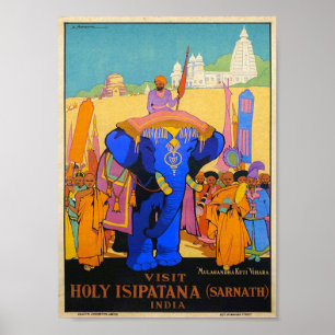  Heilige Isipatana India Dorothy Newsom Travel Poster