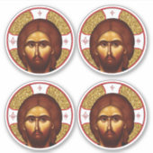 Heilige Jezus Christus orthodox icoon Sticker (Voorkant)