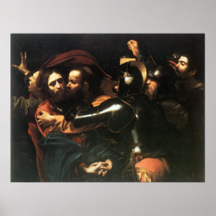 Heilige Jezus, Judas kus, schilderij Poster