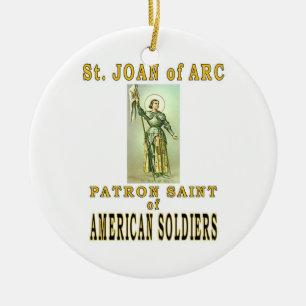 HEILIGE JOANNA VAN ARC KERAMISCH ORNAMENT