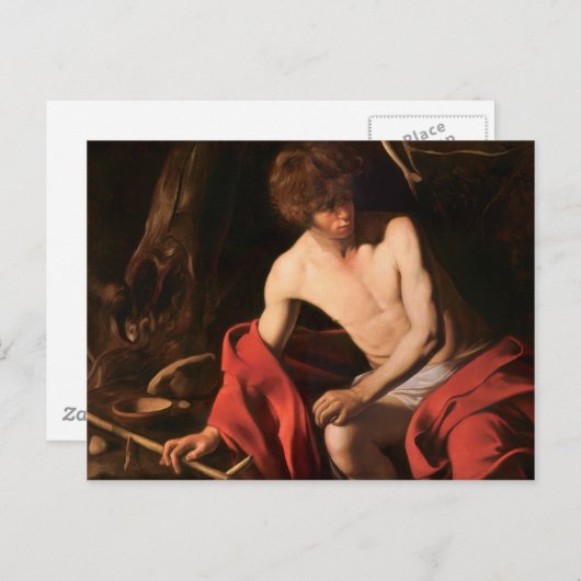 Heilige Johannes de Doper - Caravaggio Briefkaart (Voorkant / Achterkant)