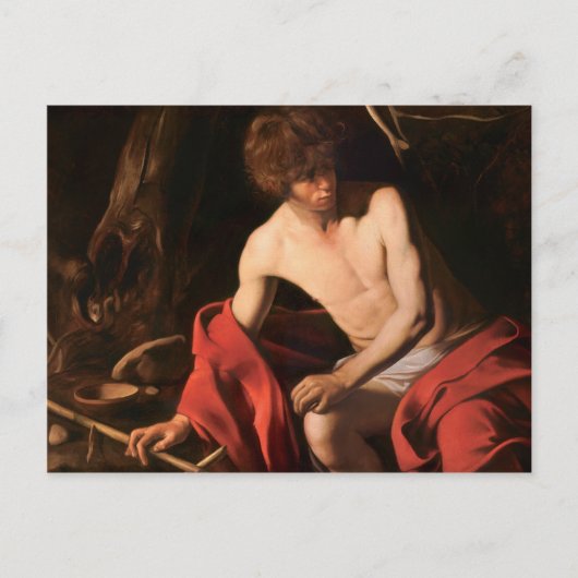 Heilige Johannes de Doper - Caravaggio Briefkaart (Voorkant)