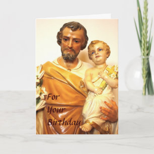Heilige Joseph Birthday Card Kaart