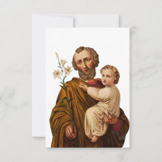 Heilige Jozef met Jezus Heilige Kunst Kaart