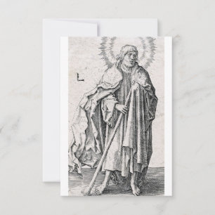 Heilige Judas Taddeus Graveur Heilige Kaart
