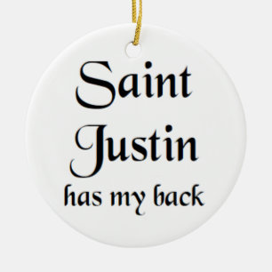 heilige justinus keramisch ornament