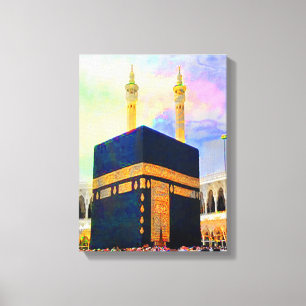 Heilige Kaaba Islamitische Kunst Canvas Afdruk