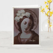 Heilige kaart wenskaart (Gele Bloem)