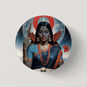 Heilige Kali Ronde Button 3,2 Cm
