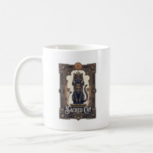 Heilige Kat Kat Oud Egypte Vintage Vector Kunst Sh Koffiemok