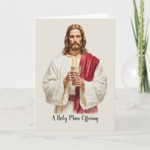 Heilige katholieke misintentie Jezus Eucharistie K Kaart