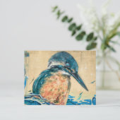 Heilige Kingfisher Wall Art Briefkaart (Staand voorkant)
