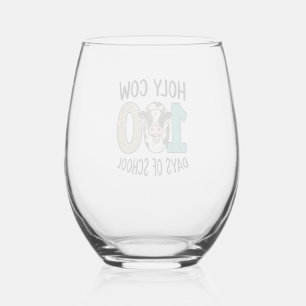 Heilige Koe 100 Dagen School Vintage Koe Shirt Des Wijnglas Zonder Voet