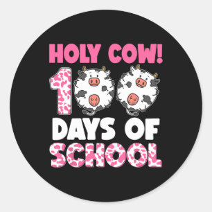 Heilige Koe 100 dagen van school Gelukkige 100ste Ronde Sticker