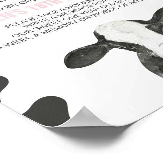 Heilige Koe 1e verjaardag Capsule Poster (Hoek)