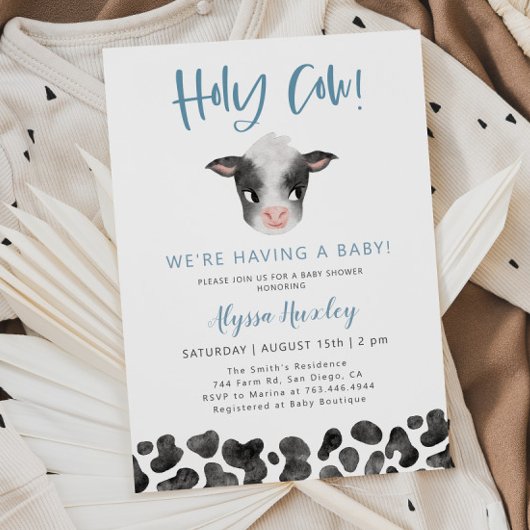 Heilige Koe Baby shower Kaart