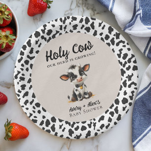 Heilige Koe Baby shower Papieren Bordje