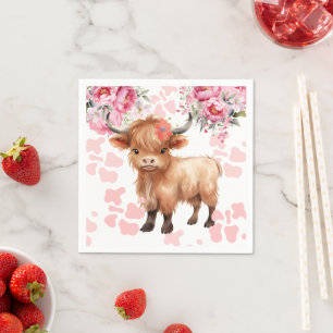 Heilige Koe Bloemen Baby shower Servet