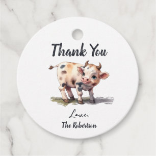 Heilige Koe Boerderij Dier Thema Baby shower Bedankjes Labels