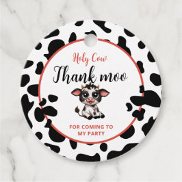 Heilige koe, dank Moo voor zijn komst Bedankjes Labels